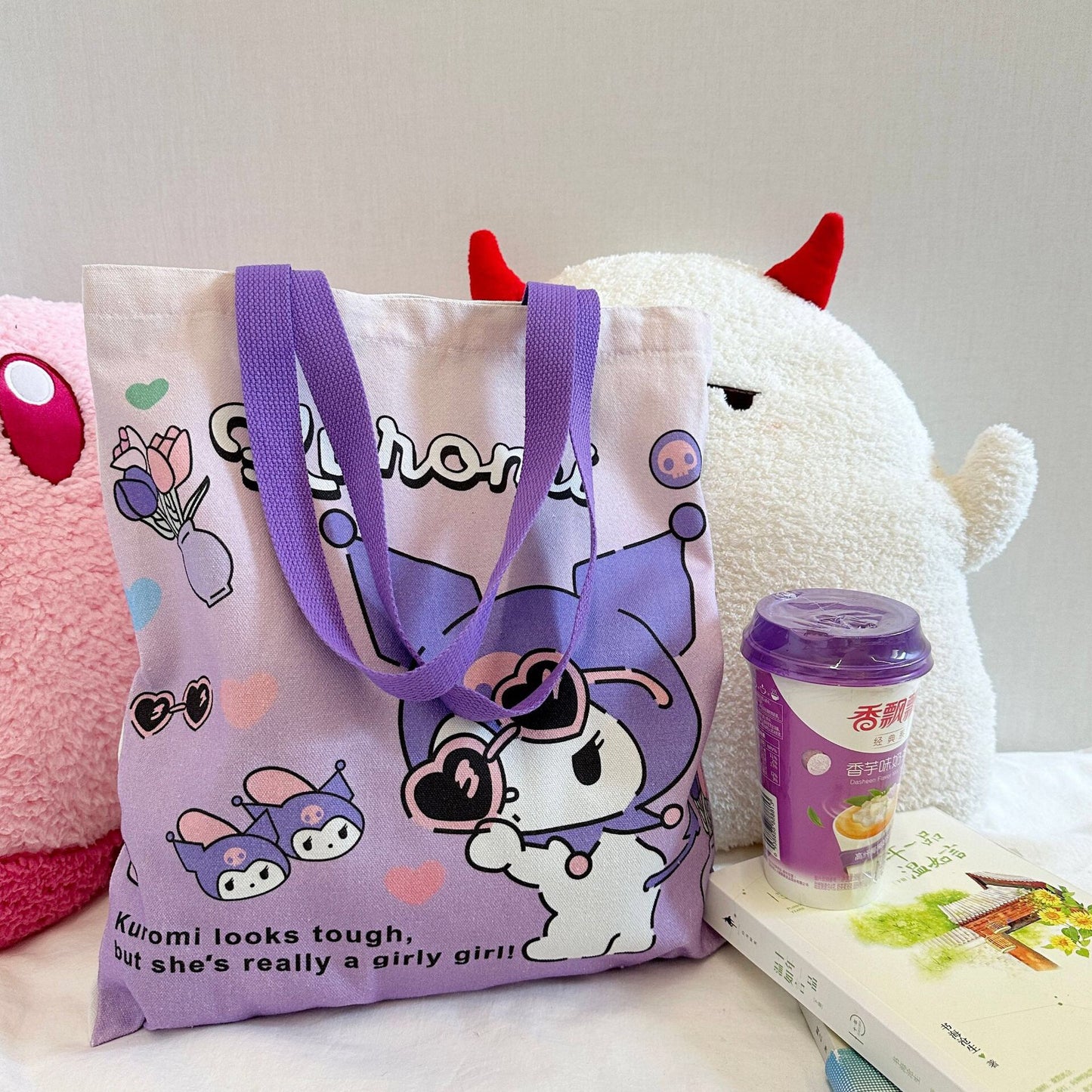 Sanr.io Cute Cartoon Canvas Tote Bag
