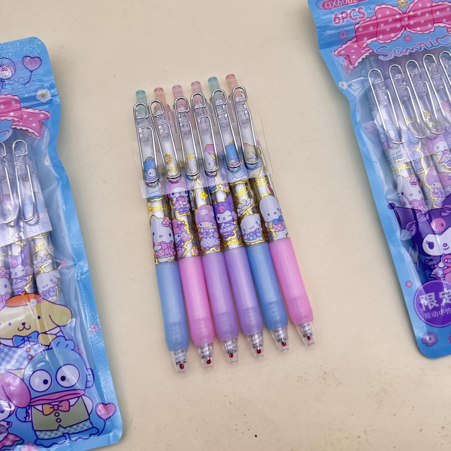 San.rio Cute Kawaii Gel Pens Set – 6 Pack
