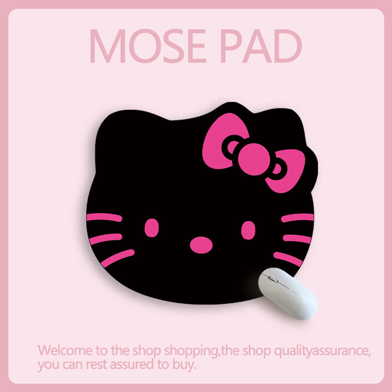San.rio Cute Cartoon Leather Mouse Pad – Small Irregular Desk Mat