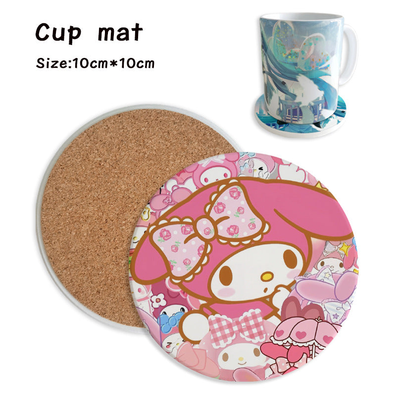 Sanr.io Cute Cartoon Heat-Resistant Coaster
