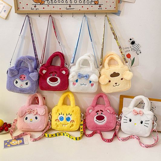 Sanri.o Cute Plush Handheld Doll Makeup Bag