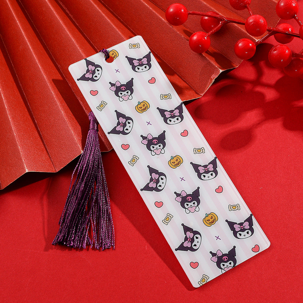 S.anrio Cute Acrylic Tassel Bookmark