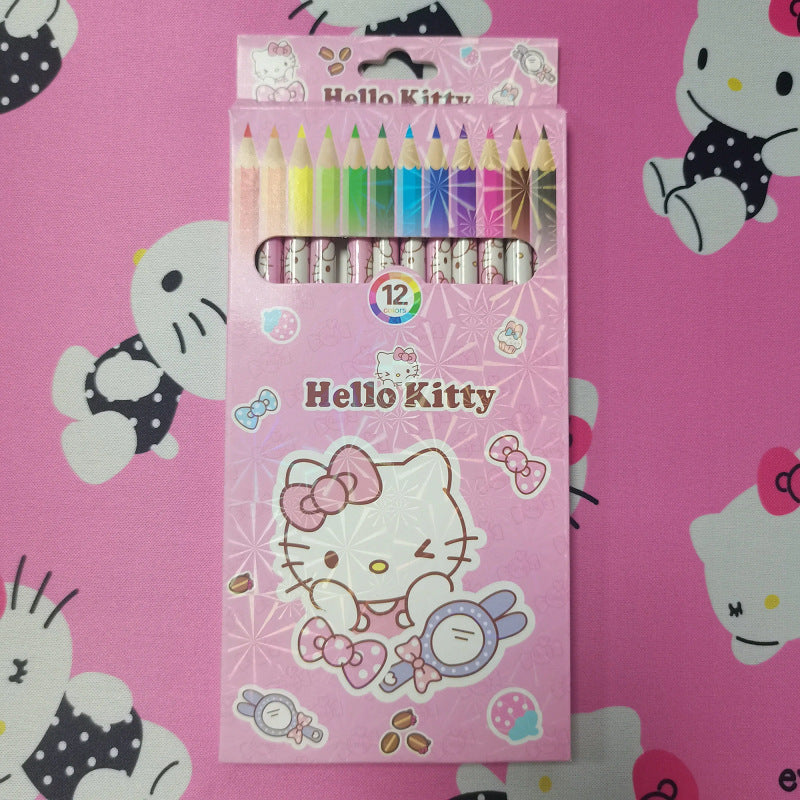 Sa.nrio 12-Color Cartoon Colored Pencil Set