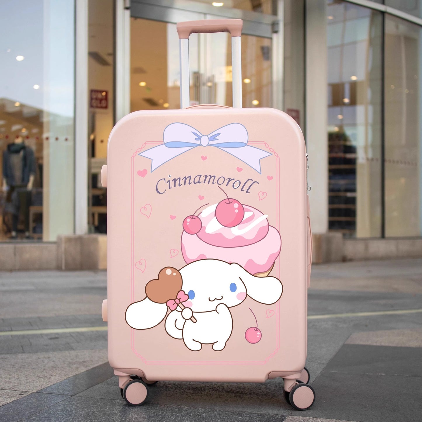 Sanri.o Cinnamor.oll Cute Cartoon 18-Inch Carry-On Suitcase
