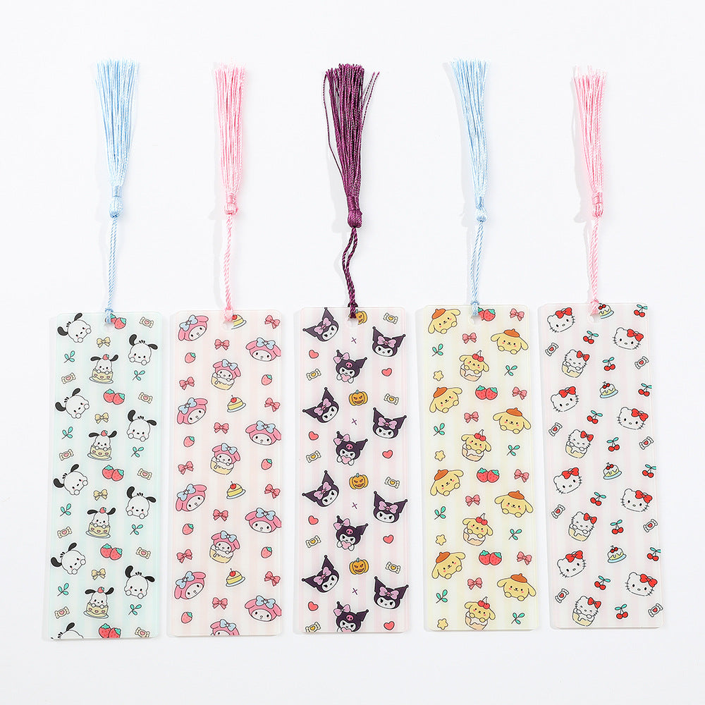 S.anrio Cute Acrylic Tassel Bookmark