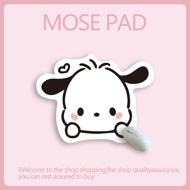 San.rio Cute Cartoon Leather Mouse Pad – Small Irregular Desk Mat