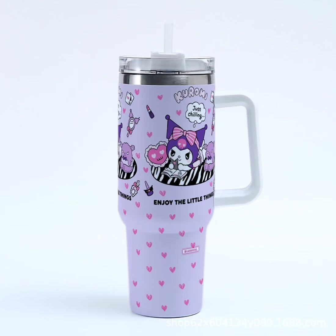 San.rio Cute Kawaii 40oz Stainless Steel Travel Tumbler with Handle