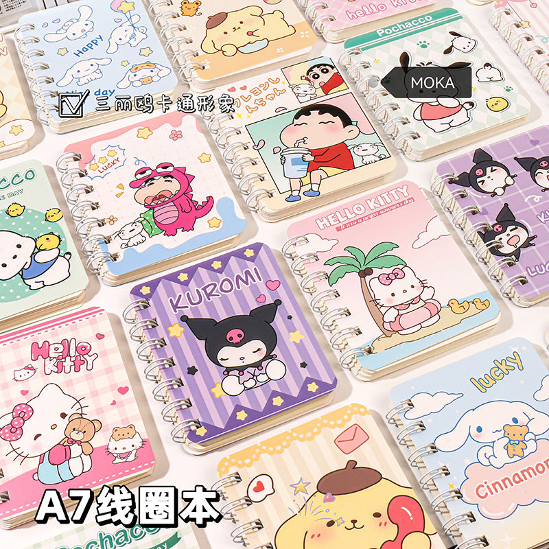 SANRI.O Cute A7 Cartoon Spiral Notebook
