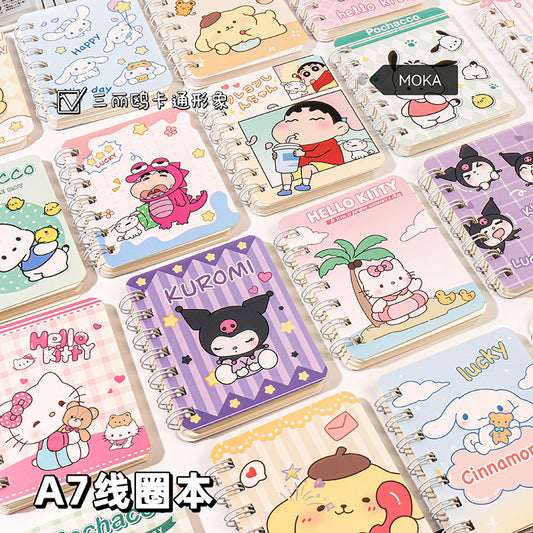 SANRI.O Cute A7 Cartoon Spiral Notebook