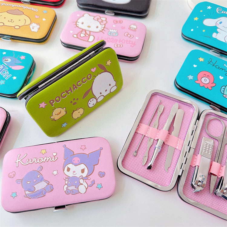 7-Piece Nail Clipper Manicure Set with PU Case