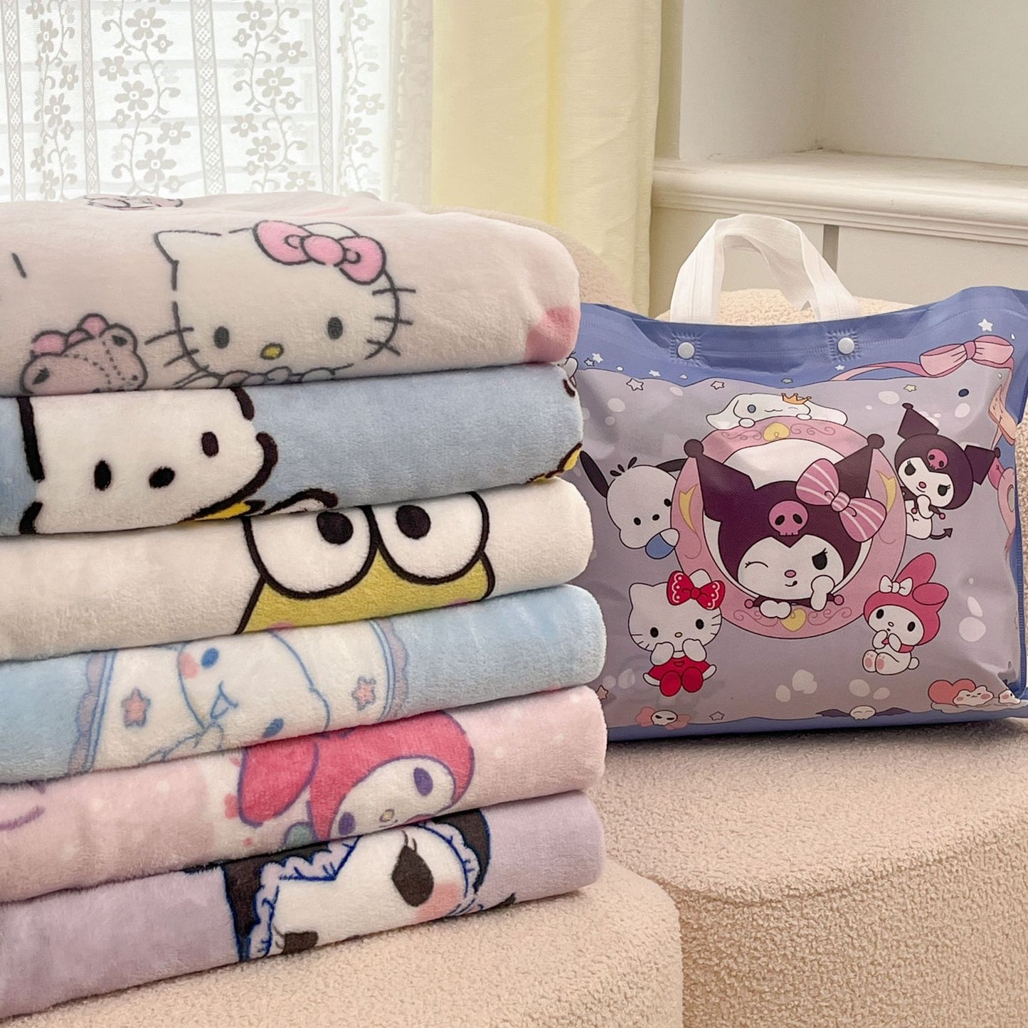 Cartoon S.anrio Double-Sided Fleece Blanket