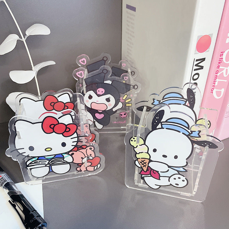 San.rio Cute Acrylic Pen Holder Desk Organizer
