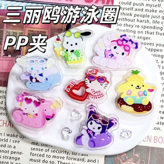 Sanri.o Cute Swim Ring  Acrylic PP Clip