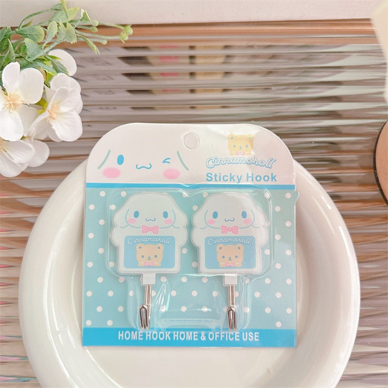 San.rio Cute Adhesive Wall Hooks