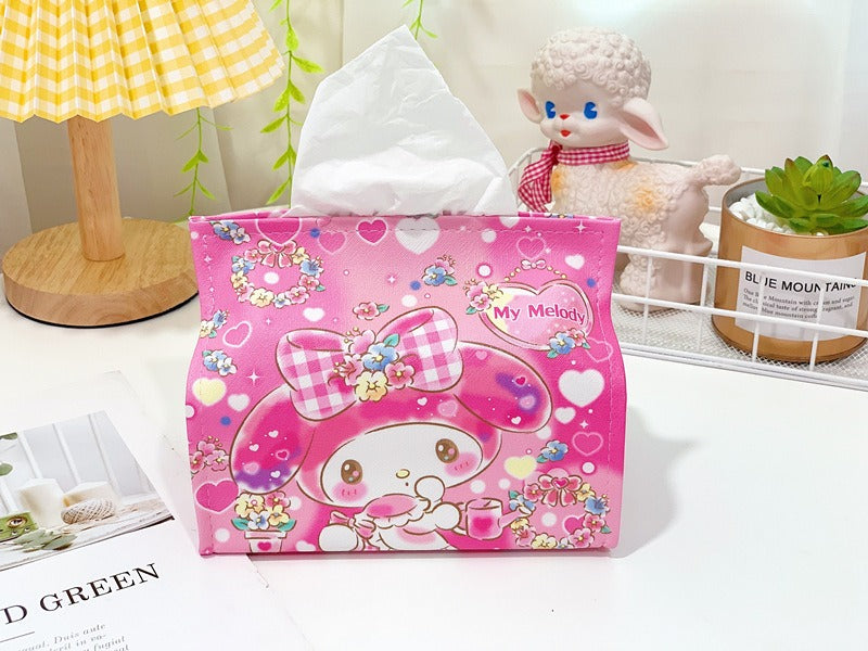 Cartoon PU Leather Tissue Box