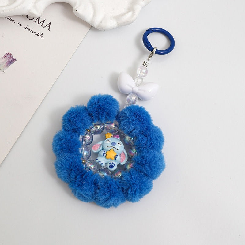 Cute Beaded Phone Charm Keychain
