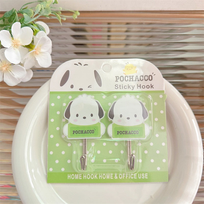 San.rio Cute Adhesive Wall Hooks