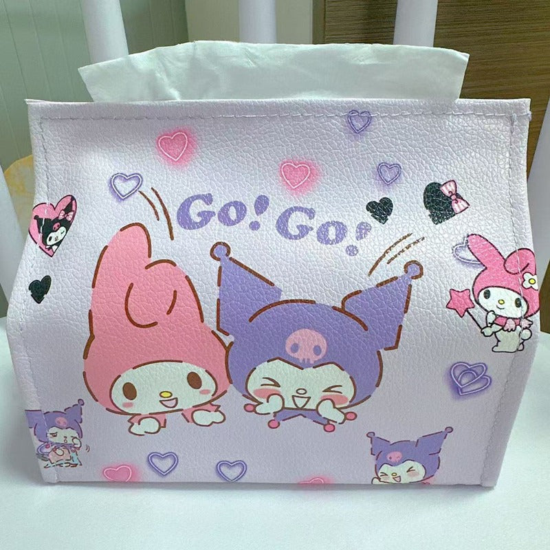 Cartoon PU Leather Tissue Box