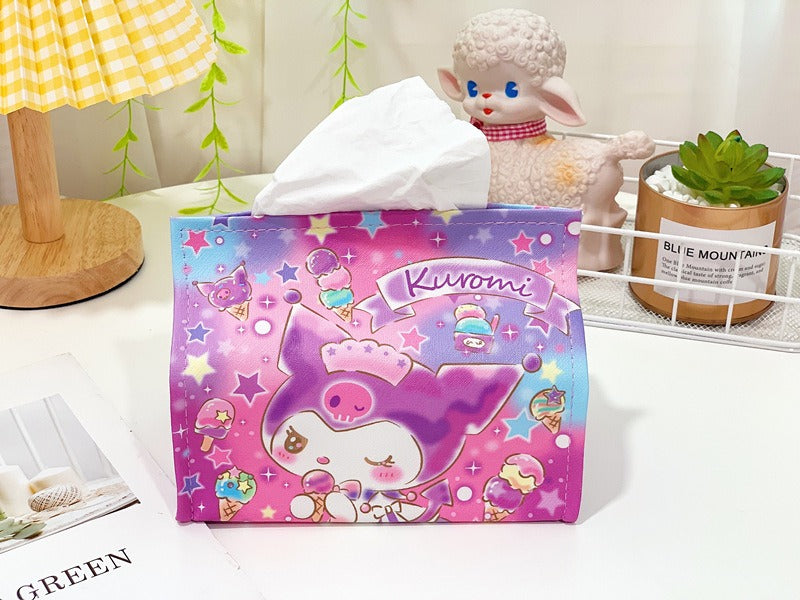 Cartoon PU Leather Tissue Box